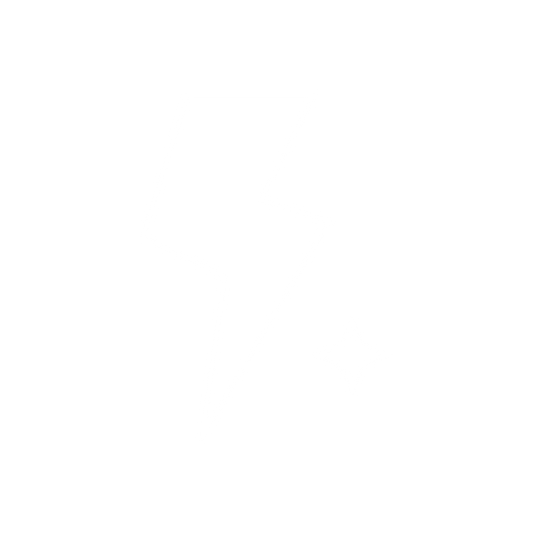 Boho Basement icon for their brand value: unique design. The icon represents an an outline of a lightening bolt and a small four sided star.