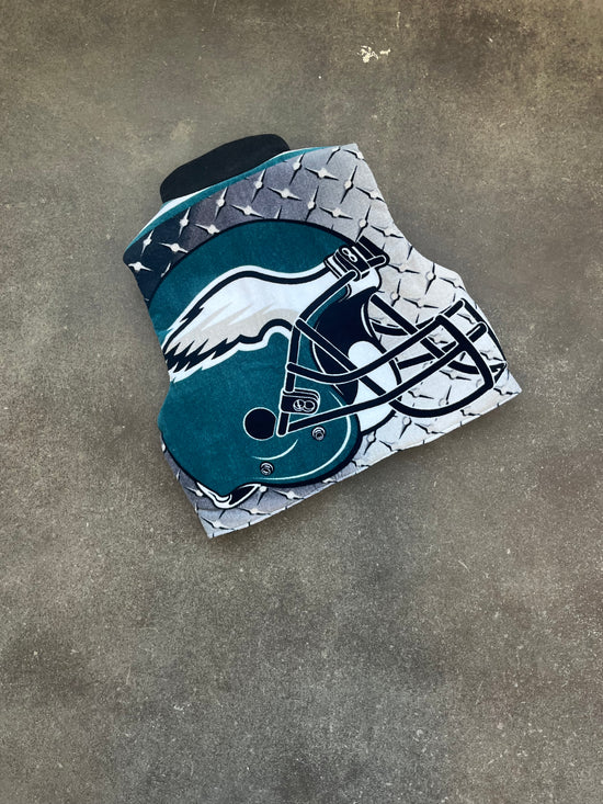 eagles denim vest